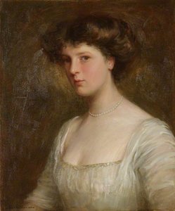 Lady With Pearls In A White Dress — Brian Hatton