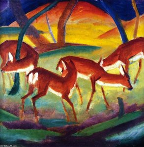 Cerf Rouge I — Franz Marc