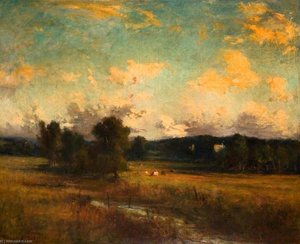 Cattle In Landscape, Trentham, Stoke On Trent — Joseph Alfonso Toft