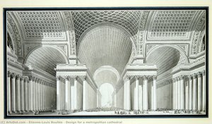 Design For A Metropolitan Cathedral — Étienne-louis Boullée