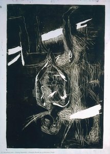 Female Nude On A Kitchen Chair — Georg Baselitz