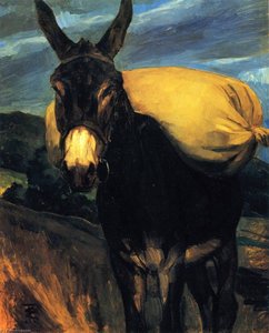 Donkey With Sack Of Flower — Wilhelm Trübner