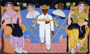 Autorretrato: El Negro Cobrizo Cargando Mil Años En Mi Paleta, La Ciudad Tlacotalpan (self-portrait; The Copper-toned Black Man Carrying One Thousand Years On My Palette, City Of Tlacotalpan) — Ignacio Canela Gomà