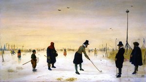 Jogadores De Golfe No Gelo — Hendrick Avercamp