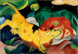 Vacas, Rojo, Verde, Amarillo — Franz Marc