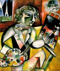 Self-portrait With Seven Fingers, Ca Stedel — Marc Chagall