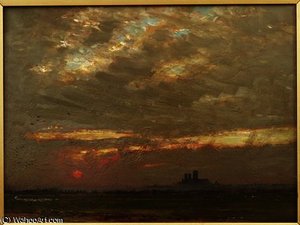 Lincoln Cathedral At Sunset — Albert Goodwin