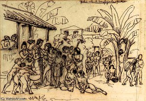 Gentry Visiting An Estate In Brazil — Johann Moritz Rugendas