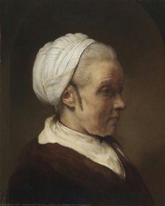 Étude D'une Femme Portant Un Chapeau Blanc — Rembrandt Van Rijn