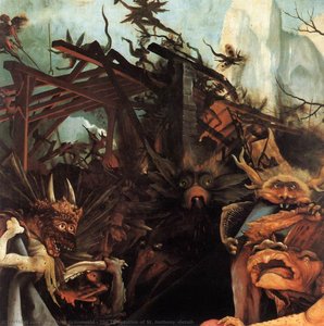 Tentarea Sfântului Antoniu (detaliu) — Matthias Grünewald