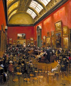 King George V, Accompanied By Queen Mary, At The Opening Of The Modern Foreign And Sargent Galleries — Sir John Lavery