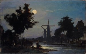 Moonlight On The Canal — Johan Barthold Jongkind