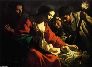 Nativity With The Torch — (brother) Antoine Le Nain