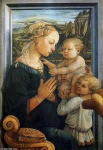 Madonna With The Child And Two Angels — Filippo Di Tommaso Lippi