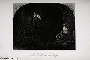 The Birds In The Cage — Hablot Knight Browne
