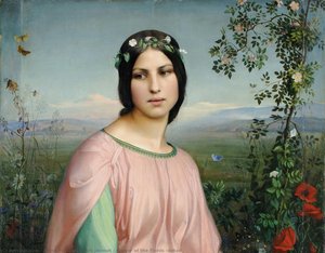Flower Of The Fields (detail) — Anne François Louis Janmot