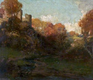 Landscape With A Castle — Thomas Bromley Blacklock