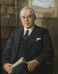The Right Honourable Jan Hendrik Hofmeyer, Pc (rhodes Scholar 1913–1916), A Portrait Of Greenwich Hospital Behind Him — Katharine Constance Lloyd