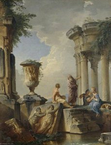 Ruins With A Prophet And Other Figures — Giovanni Paolo Panini