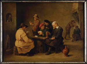 La Partie De Cartes — David Teniers Ii Le Jeune
