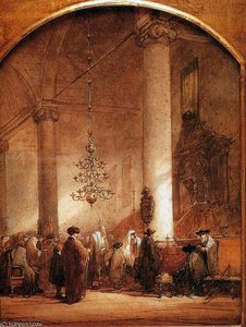 Portugese Synagoge In Amsterdam 2 Sun — Johannes Bosboom