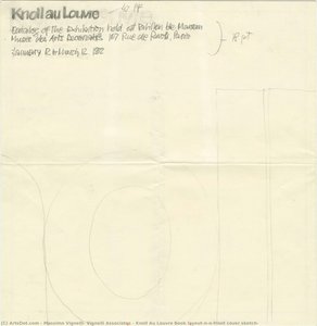 Mise En Page Du Livre Knoll Au Louvre [croquis De La Couverture Avant] — Massimo Vignelli, Vignelli Associates