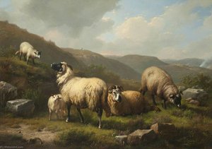 Landscape With Sheep — Eugène Joseph Verboeckhoven