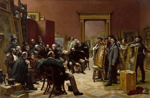 The Council Of The Royal Academy Selecting Pictures For The Exhibition, 1875 — Charles West Cope