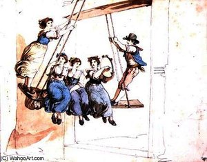 On The Swing — Bartolomeo Pinelli