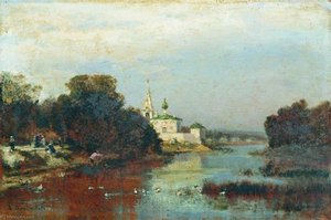Landscape With A Church — Alexei Petrovich Bogoliubov