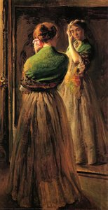 Girl With A Green Shawl — जोसेफ रोडेफर डेकैंप