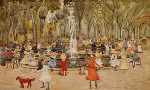In Central Park, New York — Maurice Brazil Prendergast