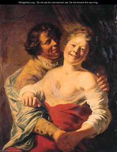 A Youth Embracing A Young Woman — Jan Andrea Lievens Jan Lievens