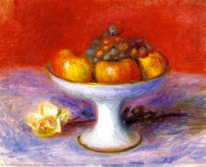 Fruit And A White Rose — William James Glackens
