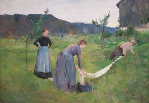 Auf Der Bleiche (englisch: Leinen Bleichen) — Harriet Backer