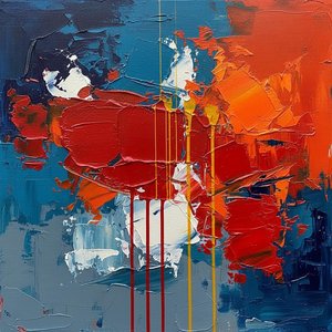 Ember And Abyss: A Monumental Study Of Crimson Impasto And Vertical Descent — Laurent Lefèvre