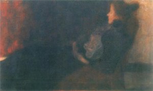 Lady By The Fireplace — Gustav Klimt