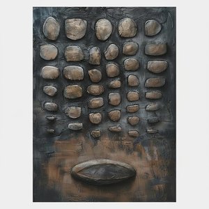 Monolithic Echoes Of Earthly Shadows In Sculptural Bronze And Charcoal Relief — David Moreau