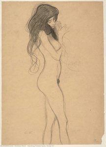 Nuda În Picioare (studiu Pentru) — Gustav Klimt