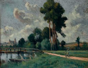 Auxerre, Landscape Along The River — Maximilien Luce