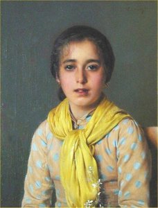 Girl With Yellow Shawl — Vittorio Matteo Corcos