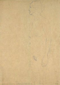 Profilból Álló Nő (előzmény) — Gustáv Klimt