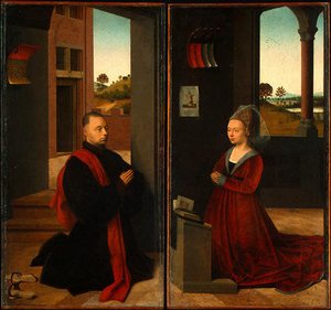 Portrait Of A Male And Female Donor — Petrus Christus