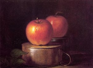 Fruit Piece: Apples On Tin Cups — William Sidney Mount
