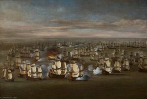 The Fleet At Sea — Willem Van De Velde The Elder