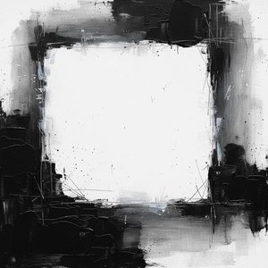 Vuoto Luminoso Tra Le Ombre Frammentate Di Un Orizzonte Infinito Monocromatico