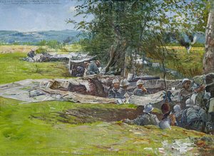 Linea Di Sbarramento Sulla Strada Di Giavera Nervesa — Giulio Aristide Sartorio