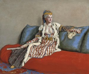 Lady In Turkish Dress Holding A Fan — Jean-étienne Liotard