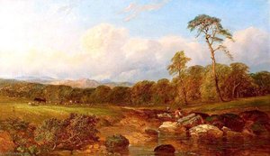 Landscape With Men And Cattle — James Walsham Baldock