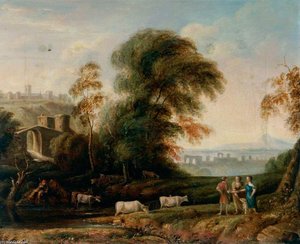 Classical Landscape With Figures — George Barret The Elder